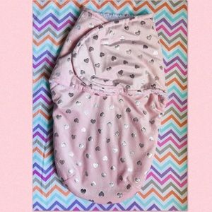 Pink hearted swaddle
